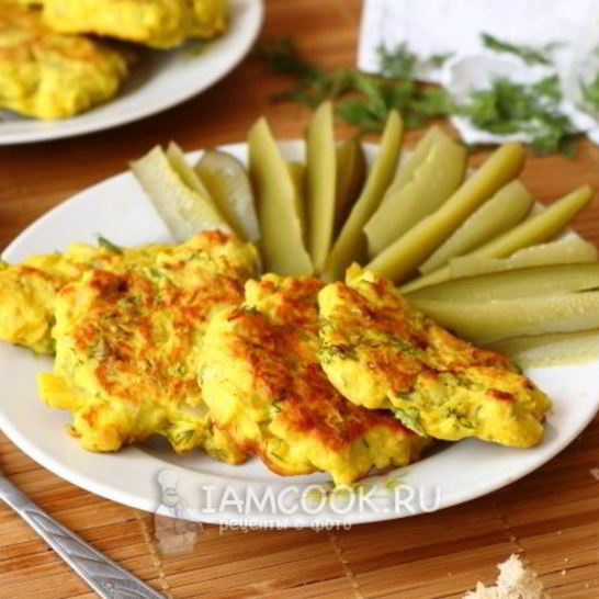 Рецепт оладий из куриного филе