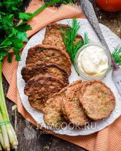 Оладьи из куриной печени с рисовой мукой