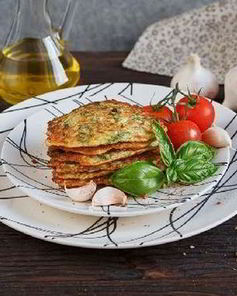 Оладьи из помидоров и базилика