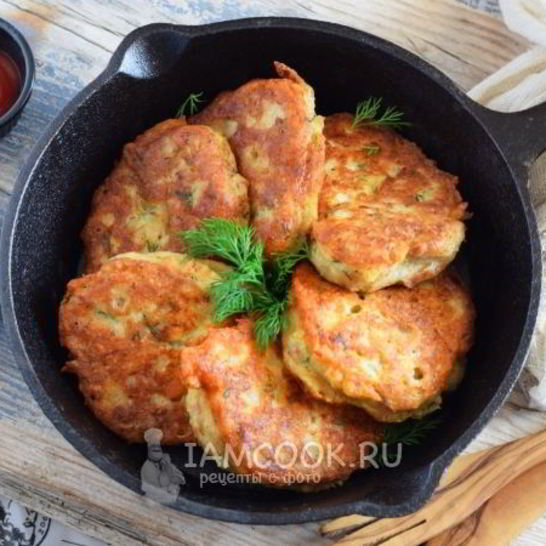 Рецепт оладий из рыбных консервов