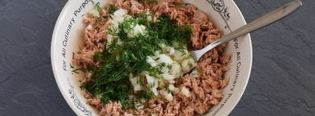 оладьи из рыбных консервов. Шаг 7