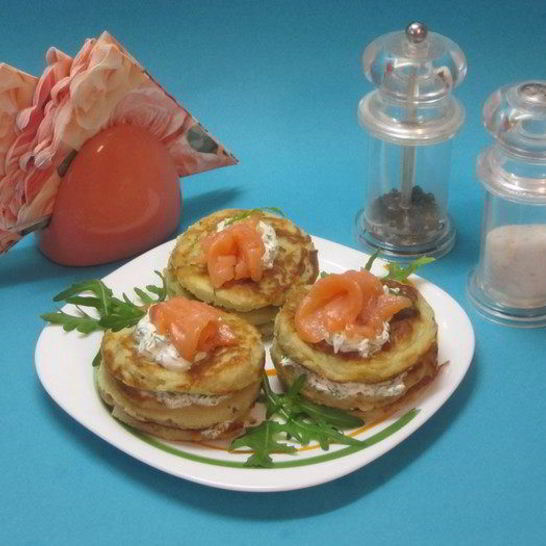 Рецепт оладий картофельных с семгой