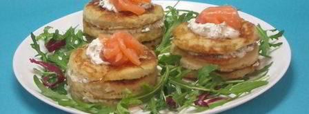 оладьи картофельные с семгой. Шаг 5