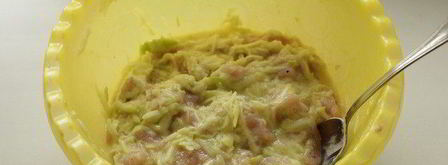 оладьи с кабачком и курицей. Шаг 2