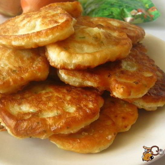 Рецепт оладий с луком