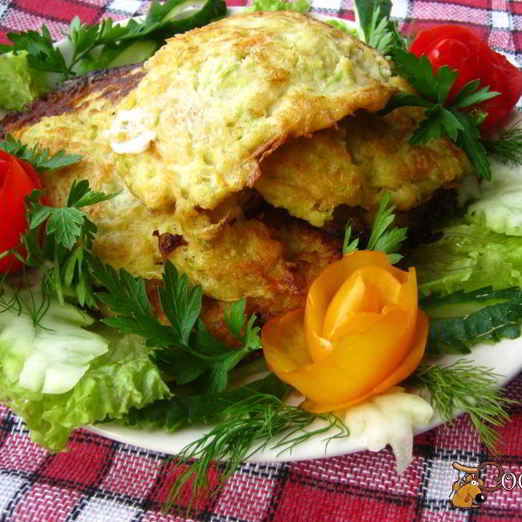 Овощные оладьи