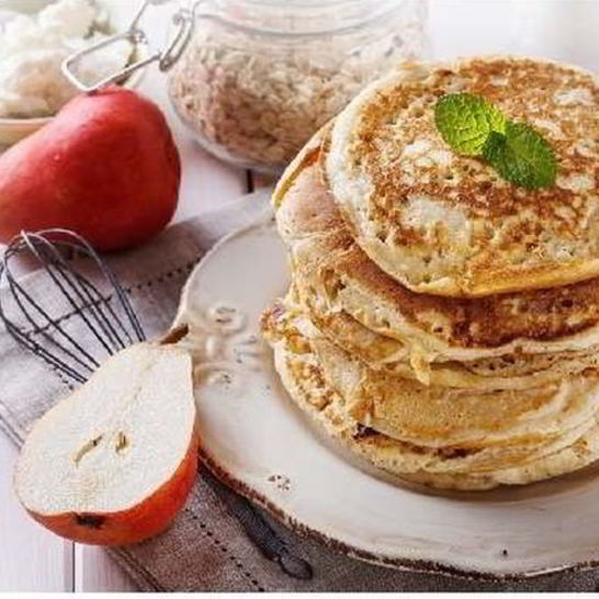 Рецепт пшенично-овсяных оладьи с соусом