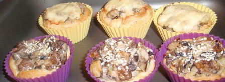 открытые слойки с подосиновиками. Шаг 3