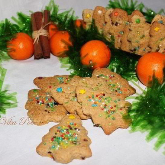 Рецепт новогоднего овсяного печенья