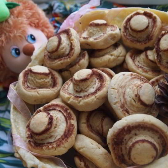 Рецепт печенья грибочки в лукошке