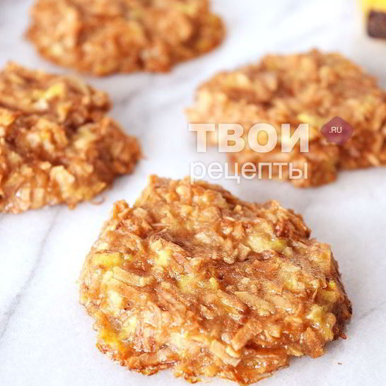 Рецепт печенья из банана и кокосовой стружки