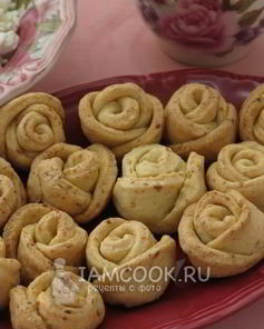 Печенье Розочки из творожного теста
