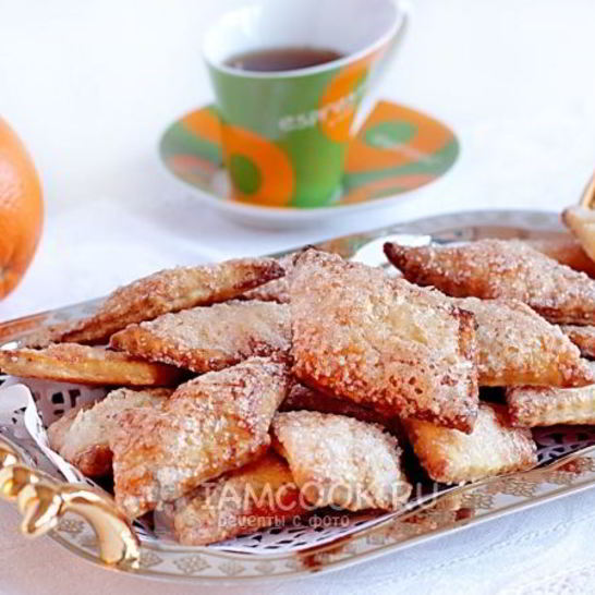 Рецепт слоеного печенья в сахаре