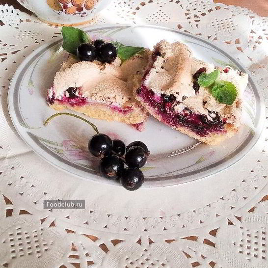 Рецепт смородинового печенья с безе