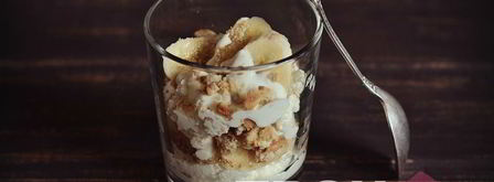 творожный десерт с печеньем и бананом. Шаг 5