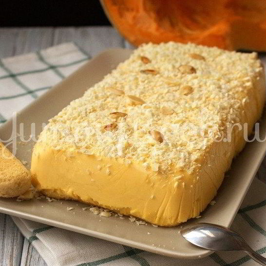 Рецепт тыквенного мусса с печеньем савоярди