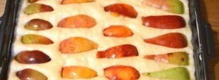 безумно вкусный и простой пирог с фруктами. Шаг 4