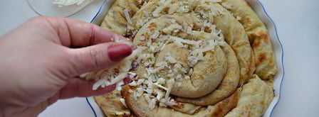 блинный рыбный пирог со шпинатом. Шаг 8