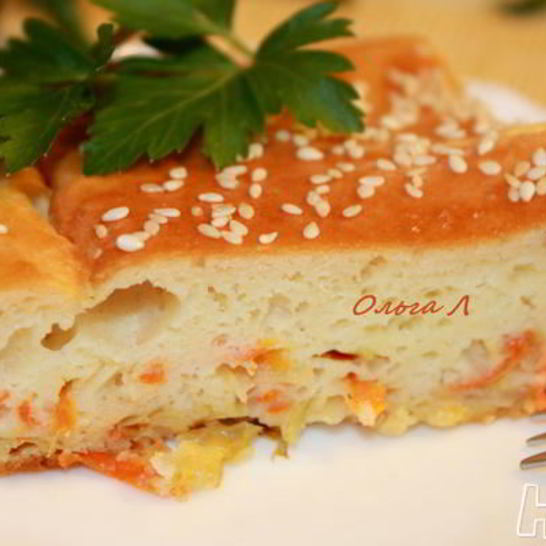 Рецепт капустного наливного пирога