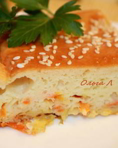 Капустный наливной пирог