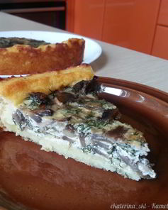 Картофельный пирог с шампиньонами