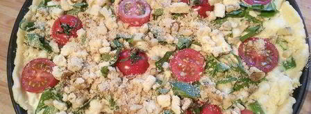 киш на творожном тесте с цветной капустой и черемшой. Шаг 11