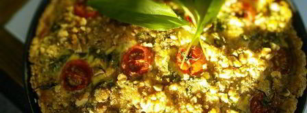 киш на творожном тесте с цветной капустой и черемшой. Шаг 12