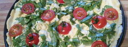 киш на творожном тесте с цветной капустой и черемшой. Шаг 9