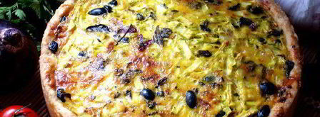 киш с кабачками и маслинами. Шаг 12