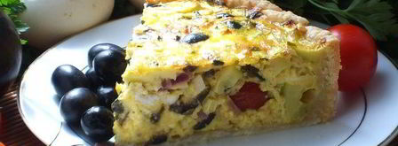 киш с кабачками и маслинами. Шаг 13