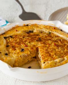 Киш с консервированным тунцом и перцем чили