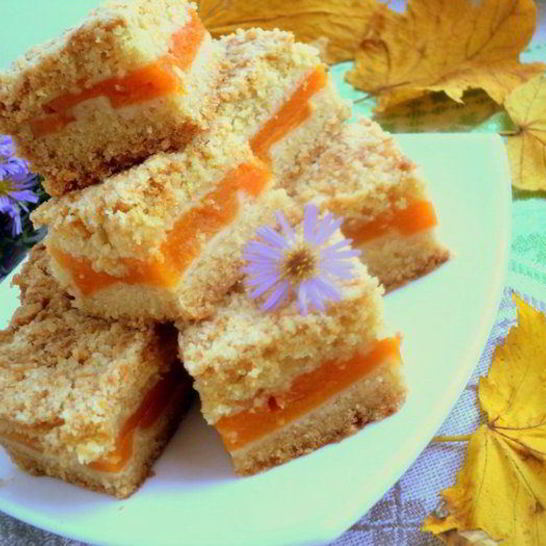 Рецепт насыпного пирога с тыквой