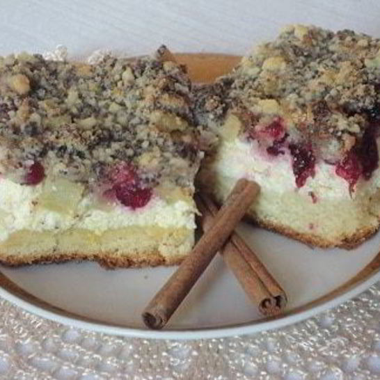 Рецепт обсыпного пирога с ревенем