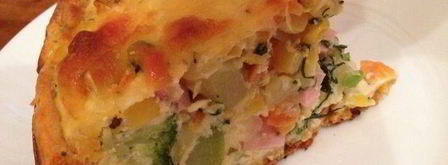 открытый овощной пирог с курицей. Шаг 4