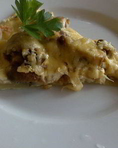 Открытый пирог-киш по-лотарингски