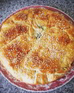 Пирог c кабачками и щавелем