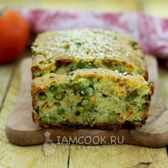 Рецепт пирога из манной крупы с горохом