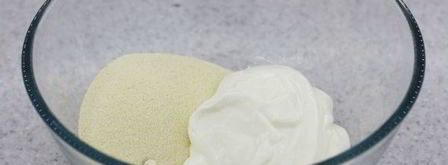 пирог из манной крупы с горохом. Шаг 4