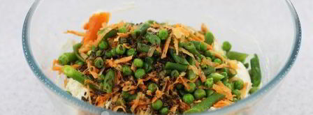 пирог из манной крупы с горохом. Шаг 7