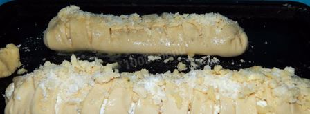 пирог из слоеного теста с творогом. Шаг 17