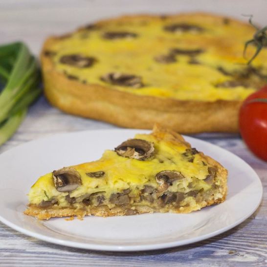 Рецепт пирога с грибами и сыром