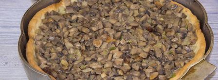 пирог с грибами и сыром. Шаг 19