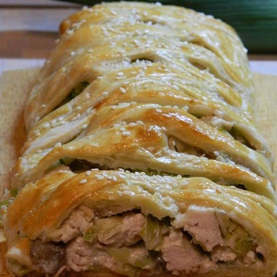 Рецепт пирога с курицей и луком порей