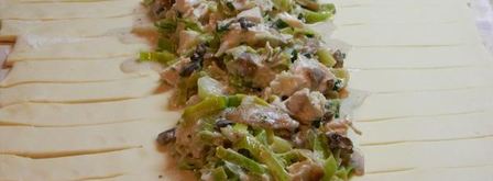 пирог с курицей и луком порей. Шаг 6