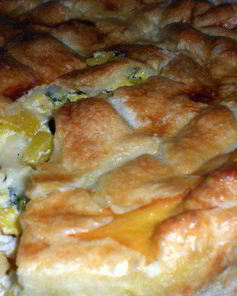 Пирог с курицей и тыквой