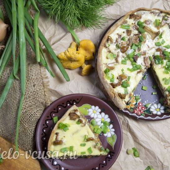 Рецепт пирога с лисичками