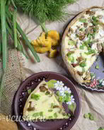 Пирог с лисичками