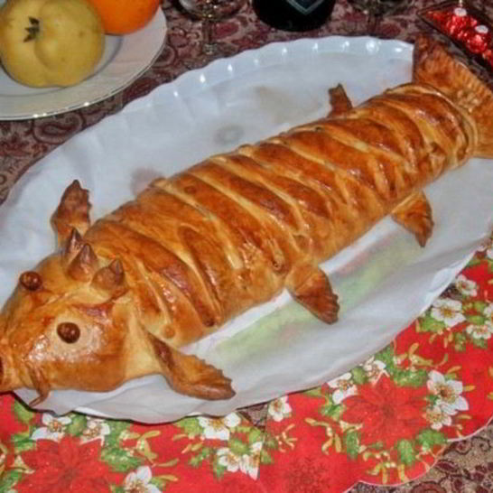 Рецепт пирога с осетриной царь-рыба