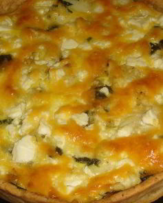 Пирог с рыбой и шпинатом