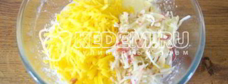 пирог с тыквой и яблоками. Шаг 7